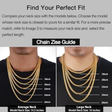 Momlovu Gold Plated Cuban Link Chain for Men and Women
