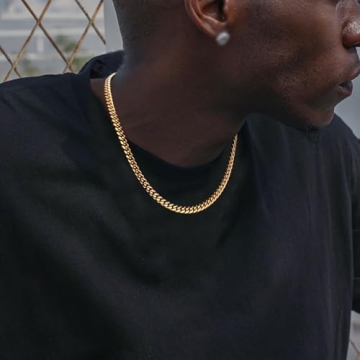 Momlovu Gold Plated Cuban Link Chain for Men and Women