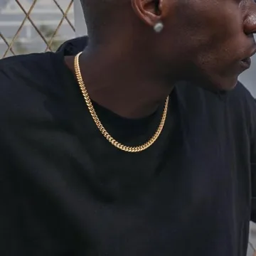 Momlovu Gold Plated Cuban Link Chain for Men and Women
