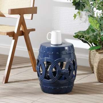 Stylish JONATHAN Y 16" Garden Stool - Indoor/Outdoor Decor