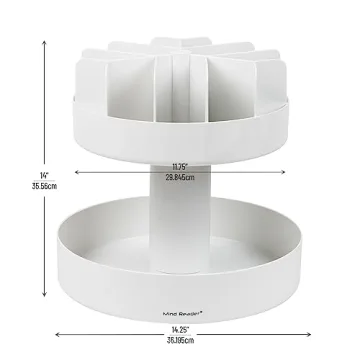 Mind Reader 2-Tier Snack Carousel for Easy Organization