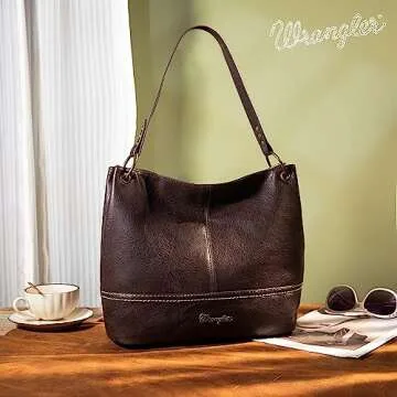 Wrangler Hobo Bags for Women Leather Hobo Purses Shoulder Bag Tote Bag Womens Purses and Handbags WG...