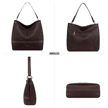 Wrangler Hobo Bags for Women Leather Hobo Purses Shoulder Bag Tote Bag Womens Purses and Handbags WG20-918CF