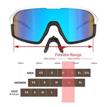 QOOL TIMES Polarized Shield Sunglasses for Outdoor Sports