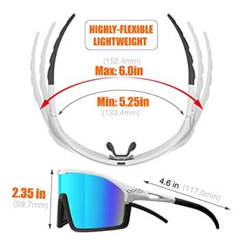 QOOL TIMES Polarized Shield Sunglasses for Outdoor Sports