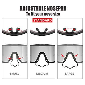 QOOL TIMES Polarized Shield Sunglasses for Outdoor Sports