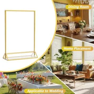 MaxGear 4x6 Gold Acrylic Sign Holders - Versatile Elegance