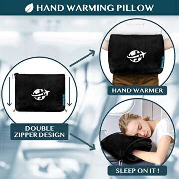 PAVILIA Travel Blanket & Pillow for Comfort on the Go