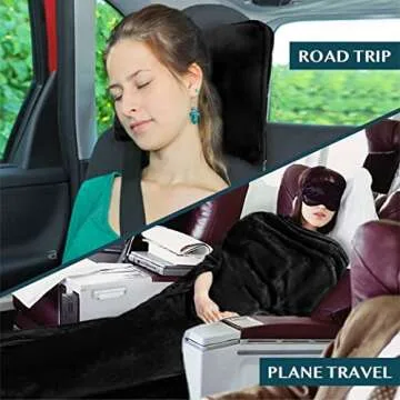 PAVILIA Travel Blanket & Pillow for Comfort on the Go