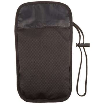 Amazon Basics RFID Travel Neck Passport Holder Wallet - Solid, Black