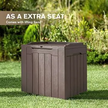 Stylish 31 Gallon Waterproof Deck Box for Outdoor Storage