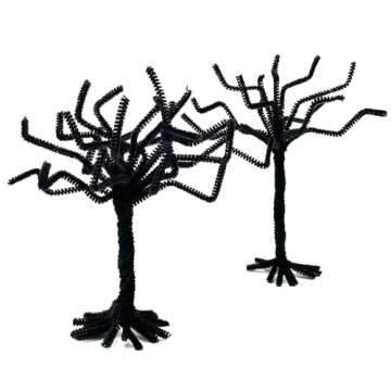 Iconikal Black Pipe Cleaners Craft Chenille Stems for DIY Art Supplies, 350-Count