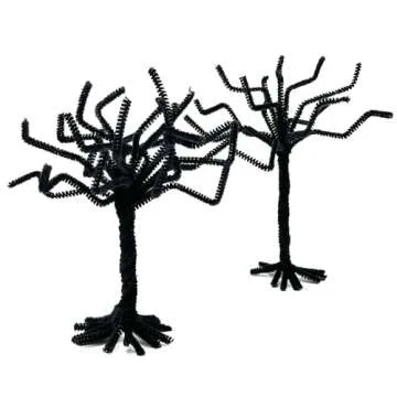 Iconikal Black Pipe Cleaners Craft Chenille Stems for DIY Art Supplies, 350-Count