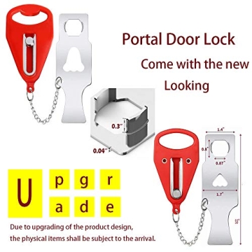 Portable Door Lock, Travel Lock for Extra Security and Safety