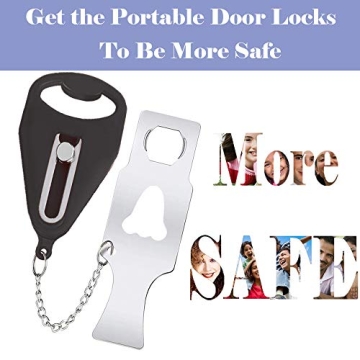 Portable Door Lock, Travel Lock for Extra Security and Safety