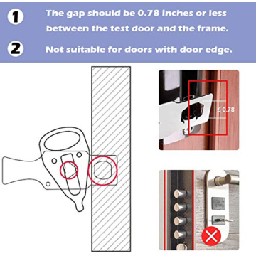 Portable Door Lock, Travel Lock for Extra Security and Safety