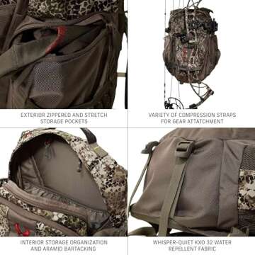 Badlands Pursuit Camouflage Hunting Day Pack - Bow and Rifle Compatible, Approach