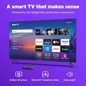 Roku Smart TV 2025: 50-Inch 4K HDR Television