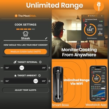 MeatStick V Wireless Meat Thermometer for Perfect Cooking