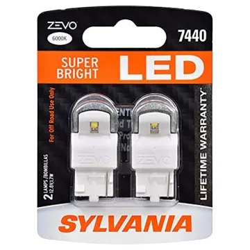 Sylvania 7440 ZEVO LED Bulbs - Bright, Cool White Lighting for DRLs & Reverse Lights