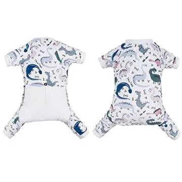 CuteBone Soft Puppy Pajamas Cute Dog Pjs Jumpsuit Pet Clothes Apparel P160L