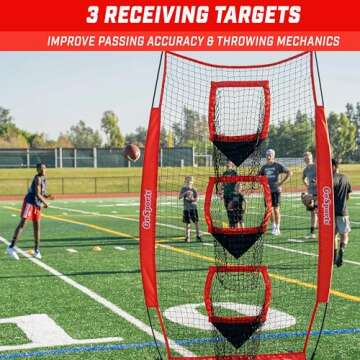 GoSports 8 x 4 ft Football Target Net for Quarterbacks