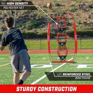 GoSports 8 x 4 ft Football Target Net for Quarterbacks