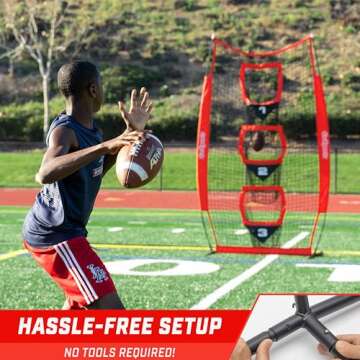 GoSports 8 x 4 ft Football Target Net for Quarterbacks