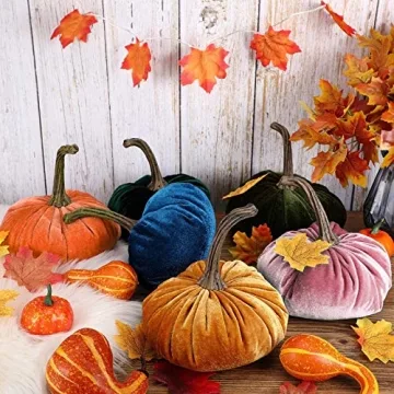 Liaoruay Velvet Pumpkins - Elegant Fall Decor Essentials