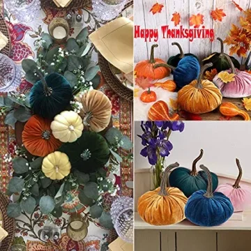 Liaoruay Velvet Pumpkins - Elegant Fall Decor Essentials
