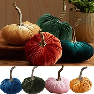 Liaoruay Velvet Pumpkins - Elegant Fall Decor Essentials