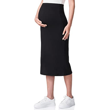 POSHDIVAH Maternity Skirt Stretchy Comfortable Stylish