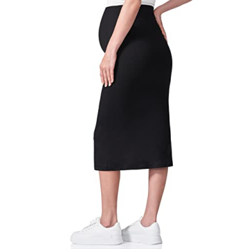 POSHDIVAH Maternity Skirt Stretchy Comfortable Stylish