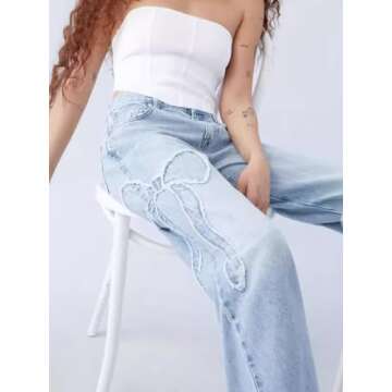 CORIRESHA Women's Stylish High Rise Denim Jeans Blue