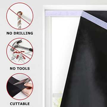 LazBlinds 100% Blackout Roller Shades, No Tools No Drill Cordless Blinds for Windows, Thermal Insulated UV Protection Privacy Window Shades for Bedroom (36''W x 72''H, White)