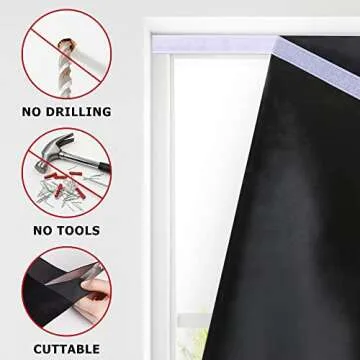 LazBlinds 100% Blackout Roller Shades, No Tools No Drill Cordless Blinds for Windows, Thermal Insulated UV Protection Privacy Window Shades for Bedroom (36''W x 72''H, White)