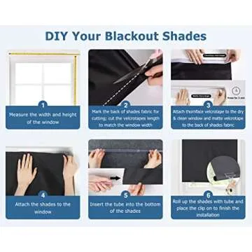 LazBlinds 100% Blackout Roller Shades, No Tools No Drill Cordless Blinds for Windows, Thermal Insulated UV Protection Privacy Window Shades for Bedroom (36''W x 72''H, White)
