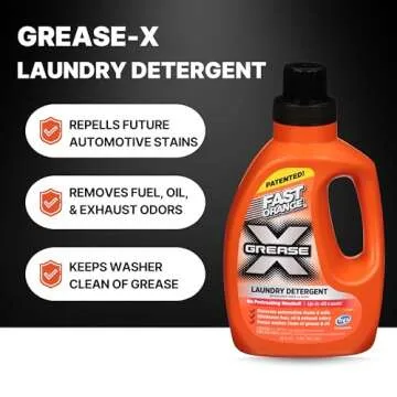 Fast Orange 22340 Grease X Mechanics Laundry Detergent For Oil, Grease, Automotive Stains And Odors, Eliminates Fuel, Oil, Grease And Exhaust Stains 40 fl. Oz