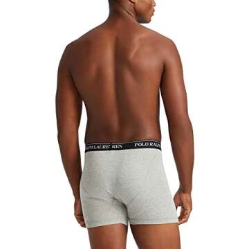 POLO RALPH LAUREN Classic Fit w/Wicking 3-Pack Boxer Briefs Andover Heather/Madison Heather/Black MD