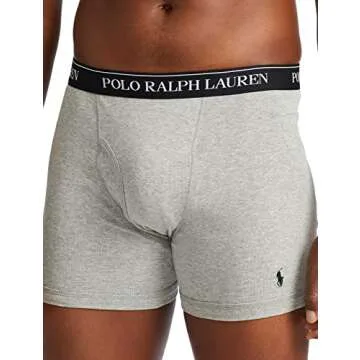 POLO RALPH LAUREN Classic Fit w/Wicking 3-Pack Boxer Briefs Andover Heather/Madison Heather/Black MD