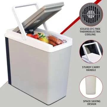 Koolatron 12V Electric Car Cooler/Warmer 17L (18 qt) - Portable Thermoelectric Fridge for Camping Tr...