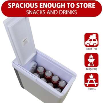 Koolatron 12V Electric Car Cooler/Warmer 17L (18 qt) - Portable Thermoelectric Fridge for Camping Travel Road Trips and Picnics - Lightweight Soft-Sided and Compact