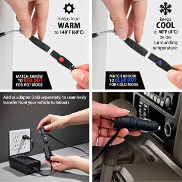 Koolatron 12V Electric Car Cooler/Warmer 17L (18 qt) - Portable Thermoelectric Fridge for Camping Travel Road Trips and Picnics - Lightweight Soft-Sided and Compact