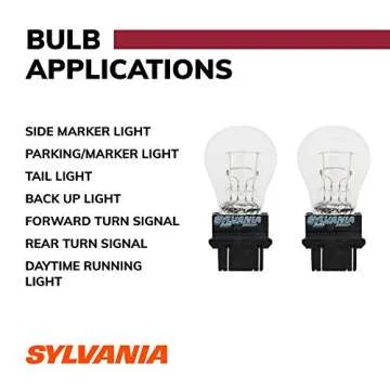 SYLVANIA 3157 Long Life Miniature Bulb, (Contains 2 Bulbs)
