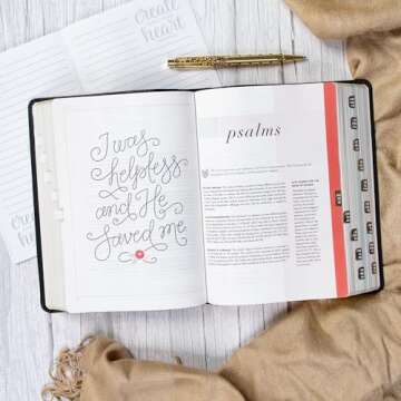 CSB She Reads Truth Bible, Black LeatherTouch Indexed, Black Letter, Full-Color Design, Wide Margins, Journaling Space, Devotionals, Reading Plans, Single-Column, Easy-to-Read Bible Serif Type