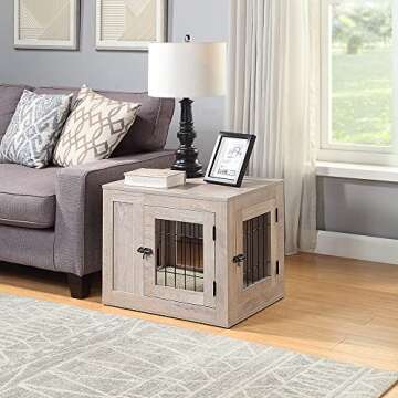 Unipaws Furniture Style Dog Crate - Elegant Home Decor for Small Pets