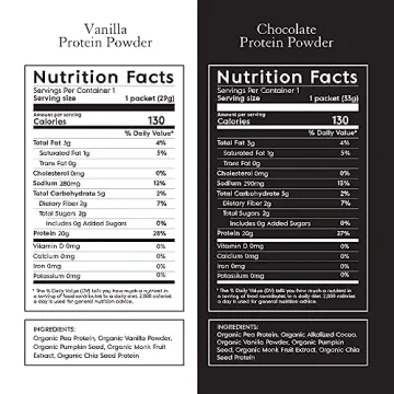 Truvani Vegan Pea Protein Powder Sample Pack | Organic Plant-Based Protein