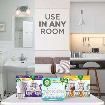 Air Wick Plug in Scented Oil Refill, 5ct, Vanilla and Pink Papaya, Air Freshener, Essential Oils