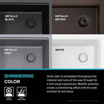 KRAUS Bellucci Undermount Workstation Sink in Metallic Black