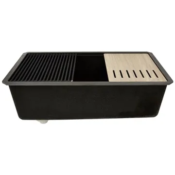 KRAUS Bellucci Undermount Workstation Sink in Metallic Black